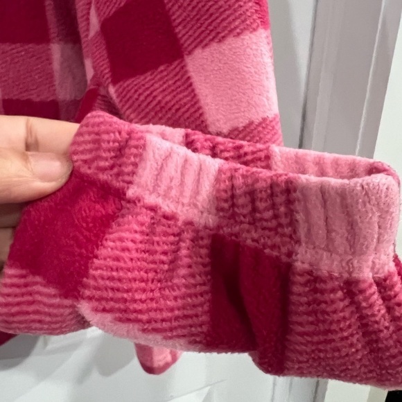 BLAIR Womens Fleece Plaid Zip Up Jacket - Picture 6 of 7